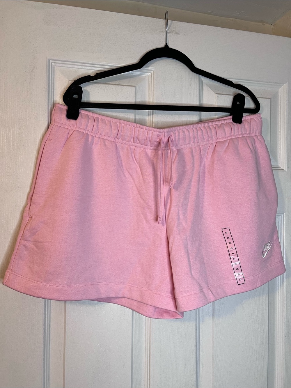 #936 Nike Sportswear Club Fleece Pink Mid Rise Shorts XL NWT - Picture 2 of 6